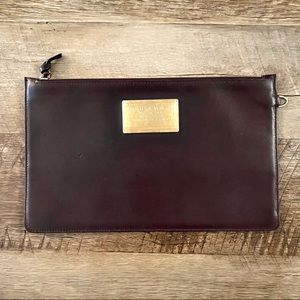 Bottega Veneta Lavorazione Fatta A Mano Brown Lambskin Leather Clutch